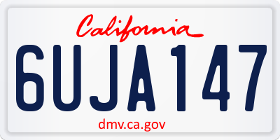 CA license plate 6UJA147