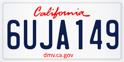 CA license plate 6UJA149