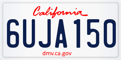 CA license plate 6UJA150