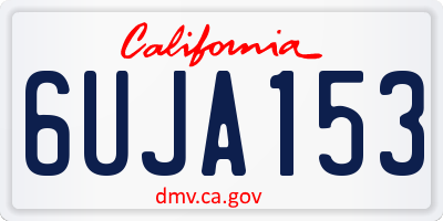CA license plate 6UJA153