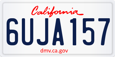 CA license plate 6UJA157