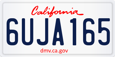 CA license plate 6UJA165