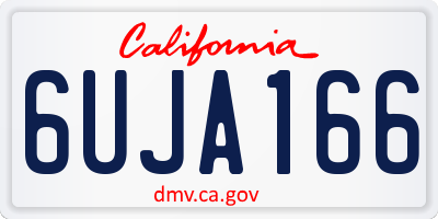 CA license plate 6UJA166