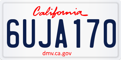 CA license plate 6UJA170