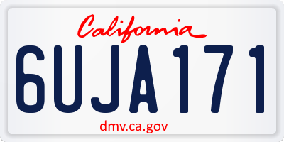 CA license plate 6UJA171