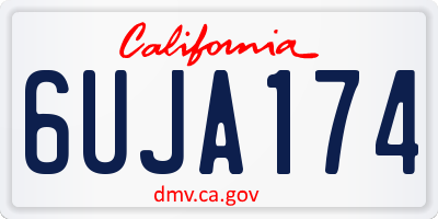 CA license plate 6UJA174
