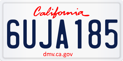 CA license plate 6UJA185