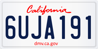 CA license plate 6UJA191