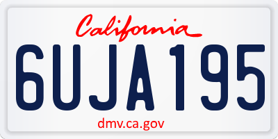 CA license plate 6UJA195