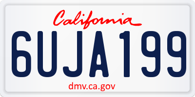 CA license plate 6UJA199