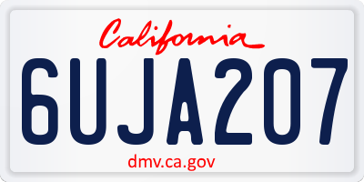 CA license plate 6UJA207