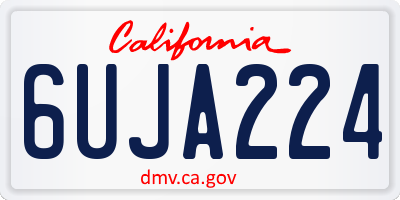CA license plate 6UJA224