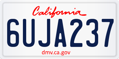 CA license plate 6UJA237