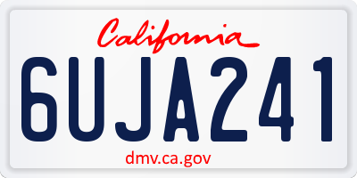 CA license plate 6UJA241