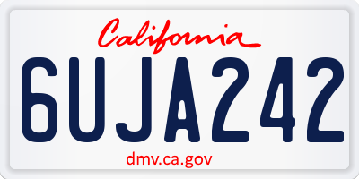 CA license plate 6UJA242