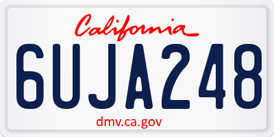 CA license plate 6UJA248