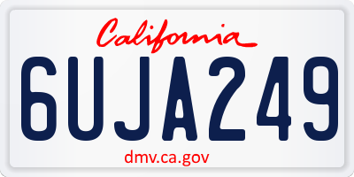 CA license plate 6UJA249