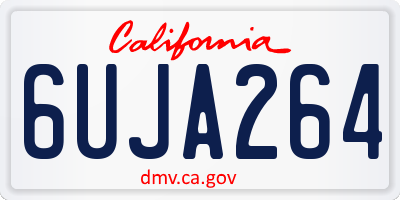 CA license plate 6UJA264