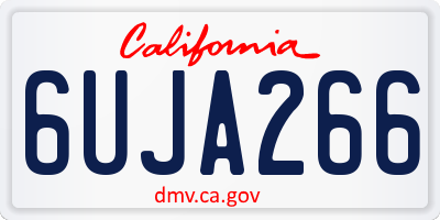 CA license plate 6UJA266