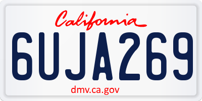 CA license plate 6UJA269