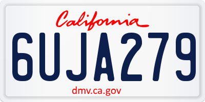 CA license plate 6UJA279