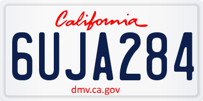 CA license plate 6UJA284