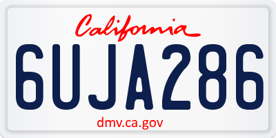 CA license plate 6UJA286