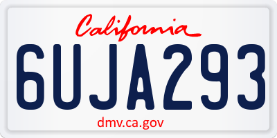 CA license plate 6UJA293