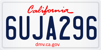 CA license plate 6UJA296