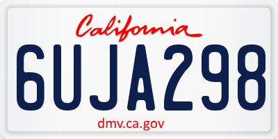 CA license plate 6UJA298