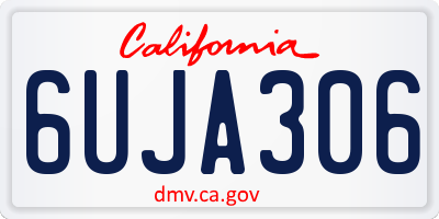 CA license plate 6UJA306