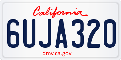CA license plate 6UJA320