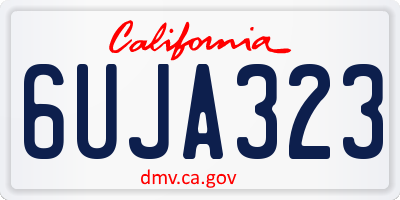 CA license plate 6UJA323
