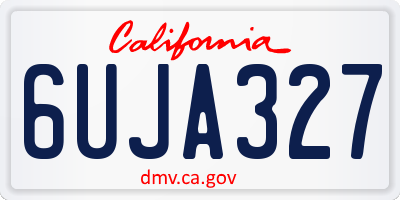 CA license plate 6UJA327