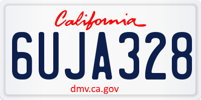 CA license plate 6UJA328