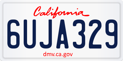 CA license plate 6UJA329