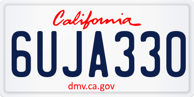 CA license plate 6UJA330