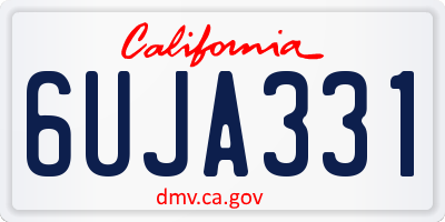CA license plate 6UJA331
