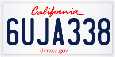 CA license plate 6UJA338