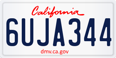 CA license plate 6UJA344