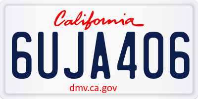 CA license plate 6UJA406