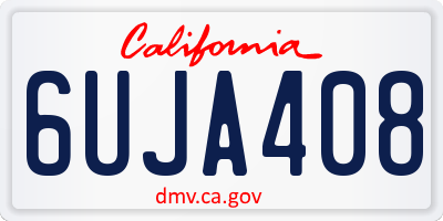 CA license plate 6UJA408