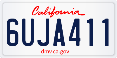 CA license plate 6UJA411