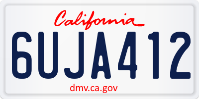 CA license plate 6UJA412