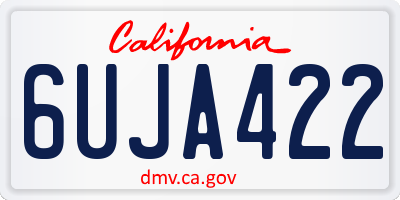 CA license plate 6UJA422