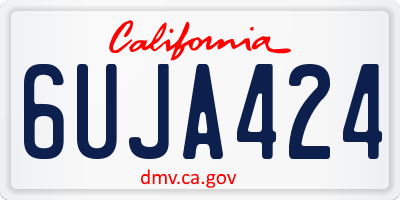 CA license plate 6UJA424