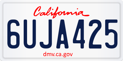 CA license plate 6UJA425