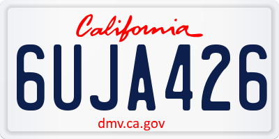 CA license plate 6UJA426