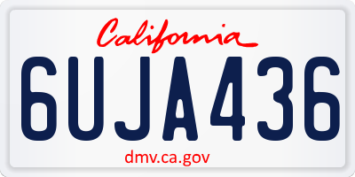 CA license plate 6UJA436