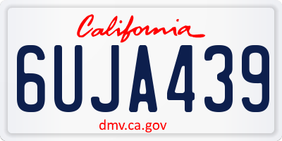 CA license plate 6UJA439